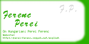 ferenc perei business card